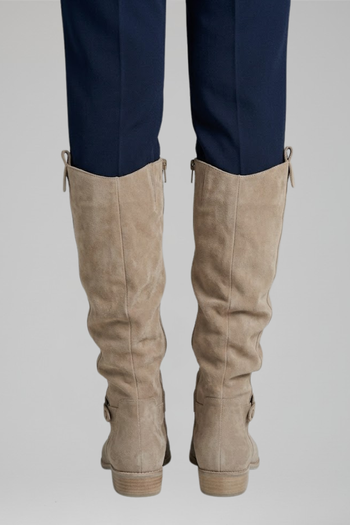 Vespera | Bottes hautes pour femme, bottes orthopédiques confortables avec fermeture éclair latérale