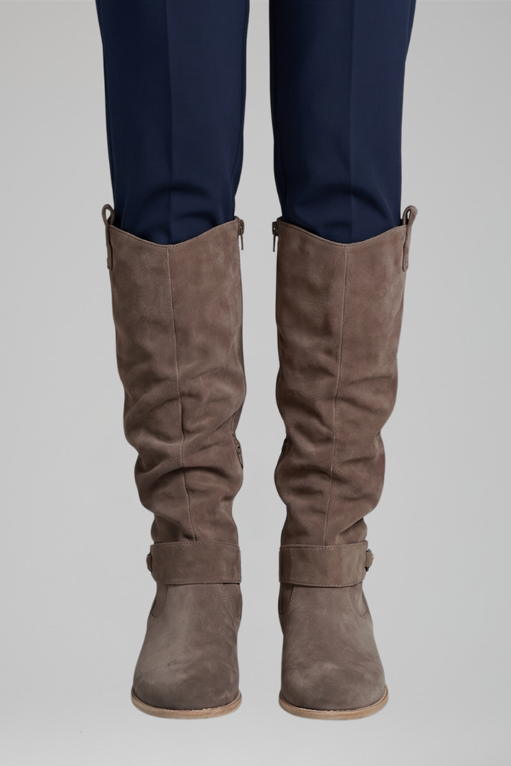 Vespera | Bottes hautes pour femme, bottes orthopédiques confortables avec fermeture éclair latérale