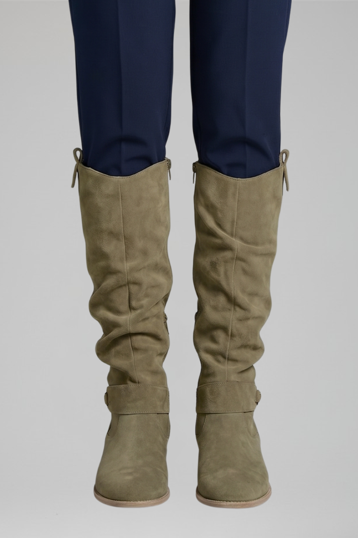 Vespera | Bottes hautes pour femme, bottes orthopédiques confortables avec fermeture éclair latérale
