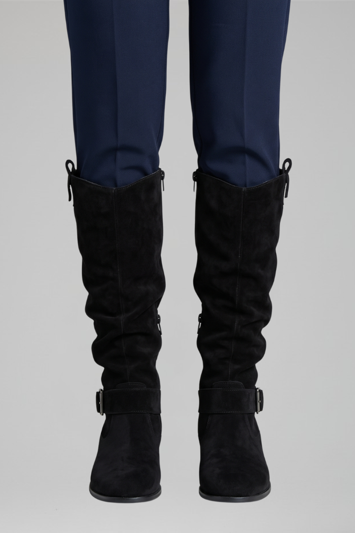 Vespera | Bottes hautes pour femme, bottes orthopédiques confortables avec fermeture éclair latérale