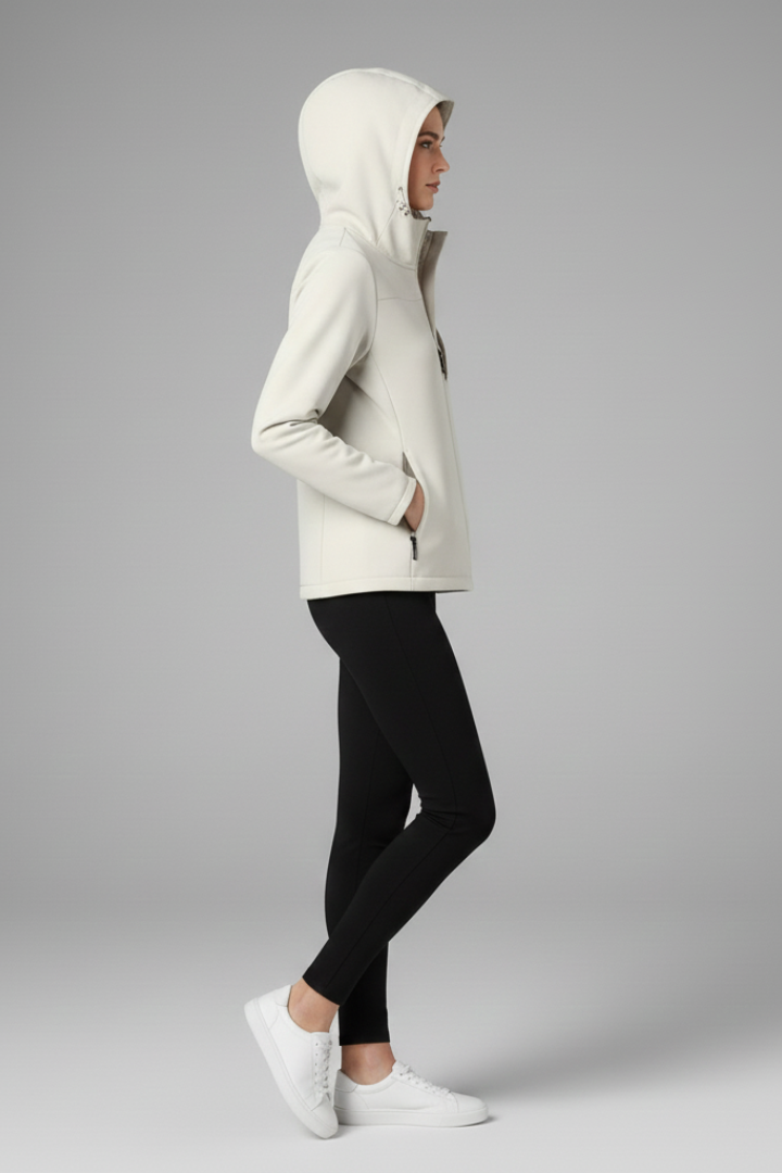 Arianne | Veste coupe-vent à capuche pour femme – Fermeture zippée