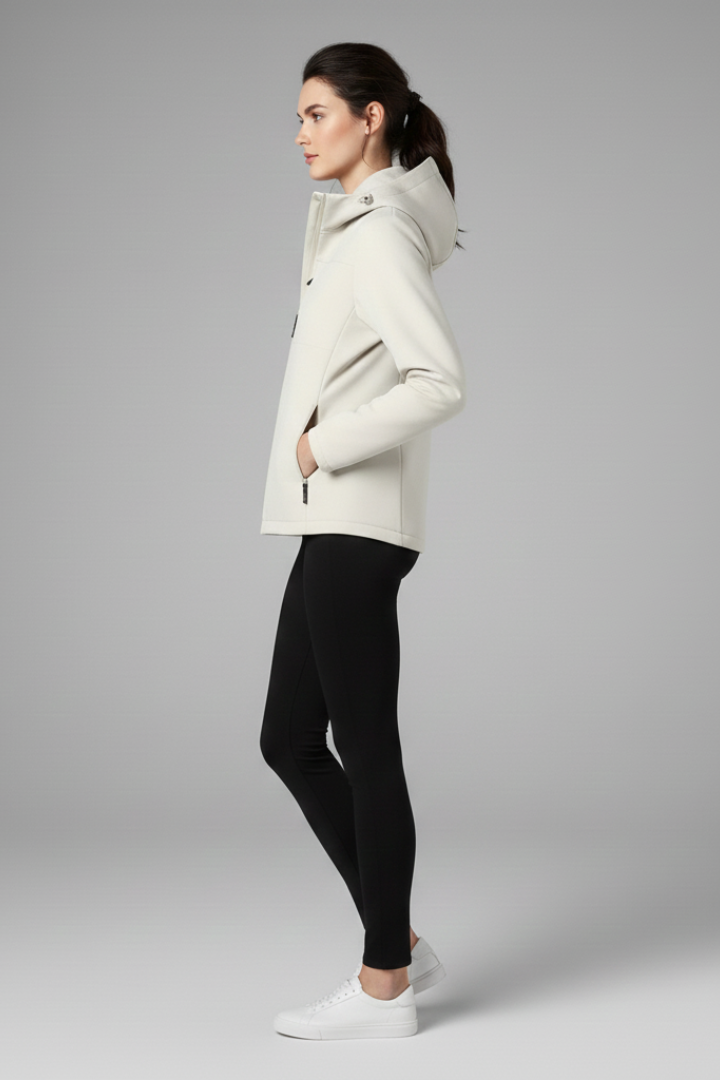 Arianne | Veste coupe-vent à capuche pour femme – Fermeture zippée