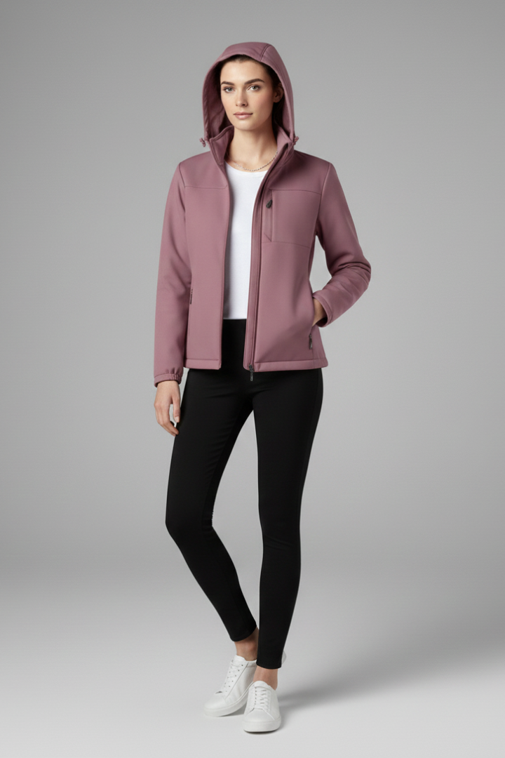 Arianne | Veste coupe-vent à capuche pour femme – Fermeture zippée