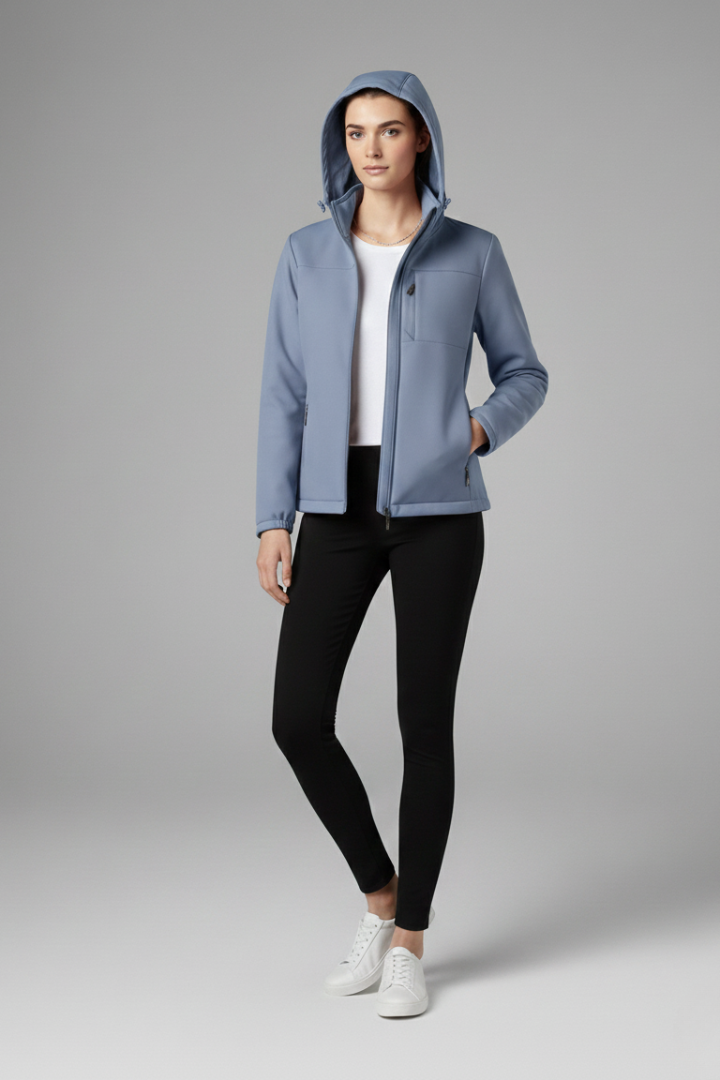 Arianne | Veste coupe-vent à capuche pour femme – Fermeture zippée
