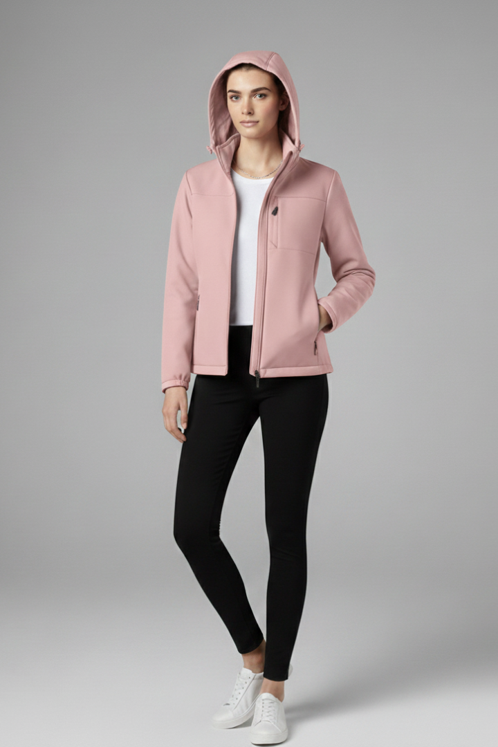 Arianne | Veste coupe-vent à capuche pour femme – Fermeture zippée