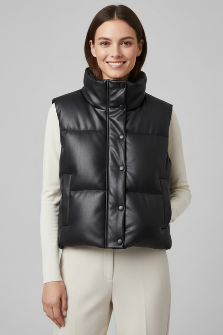 Orietta | Veste sans manches pour femme – Fermeture zippée, gilet léger et décontracté