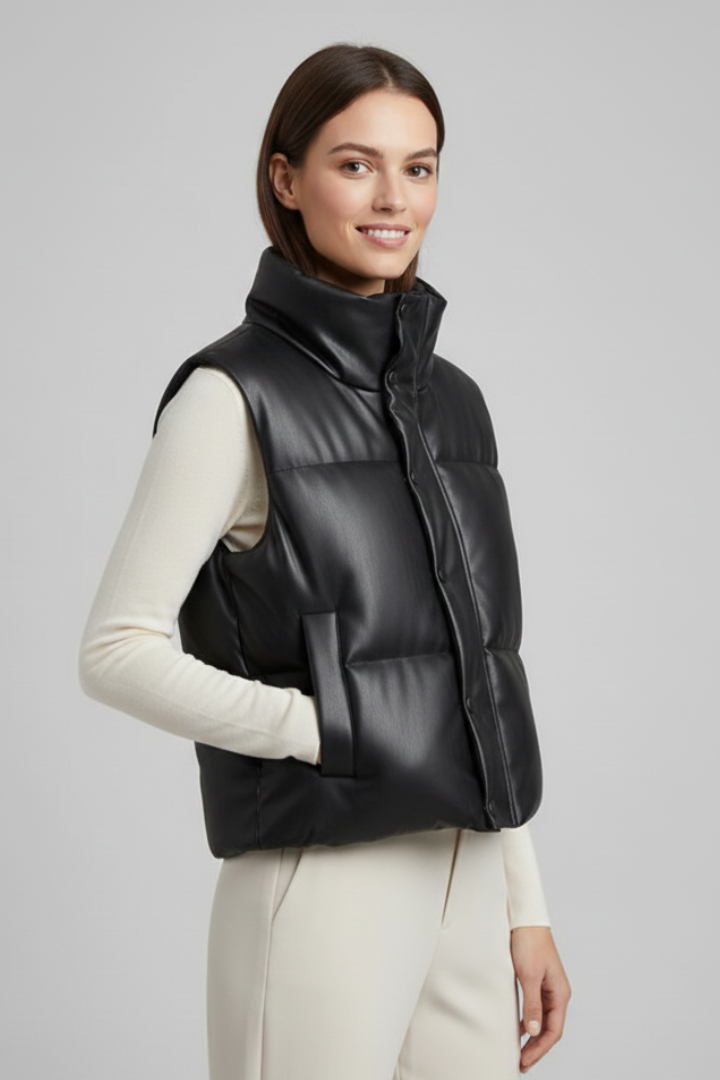 Orietta | Veste sans manches pour femme – Fermeture zippée, gilet léger et décontracté