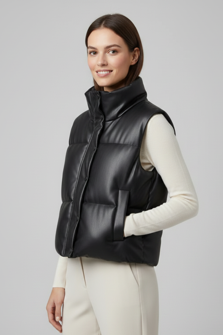 Orietta | Veste sans manches pour femme – Fermeture zippée, gilet léger et décontracté