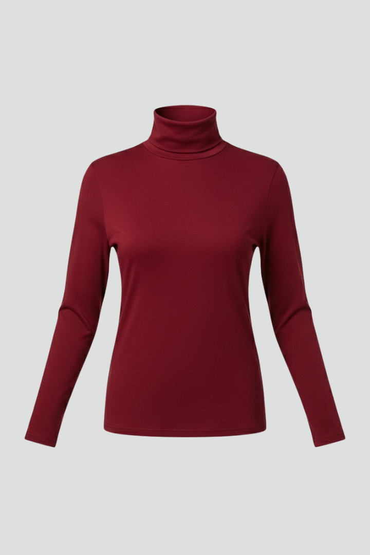 Arlisse | Pull-over à col roulé pour femmes – Manches longues, tricot uni