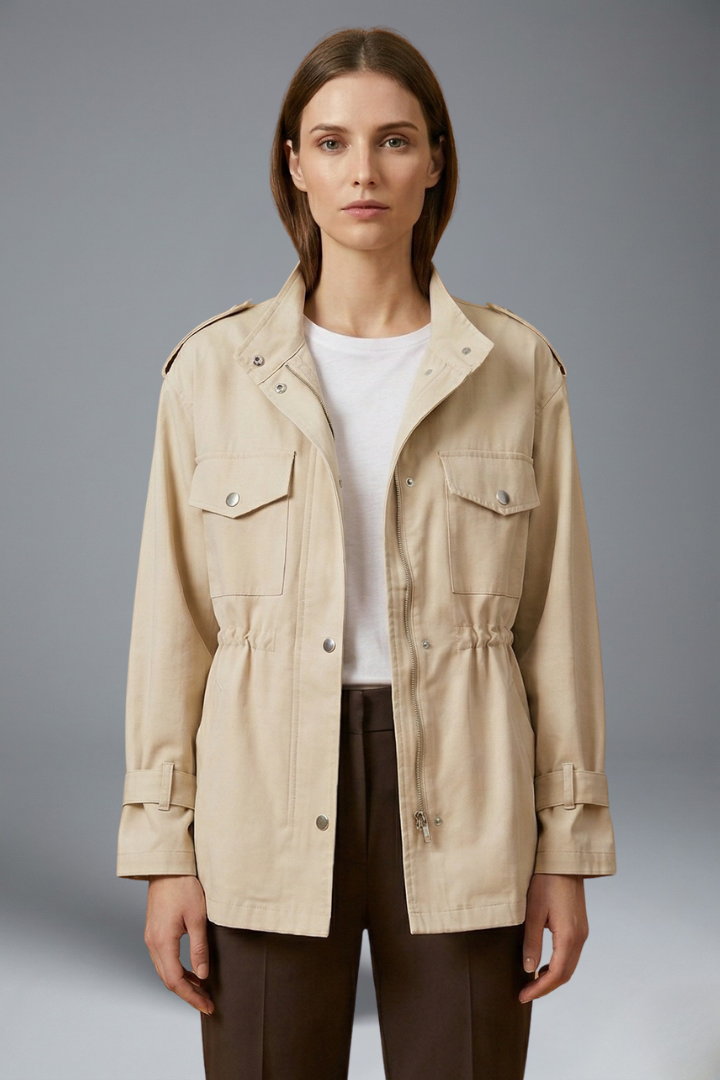 Orelisse | Veste utilitaire structurée pour femme avec ceinture à la taille