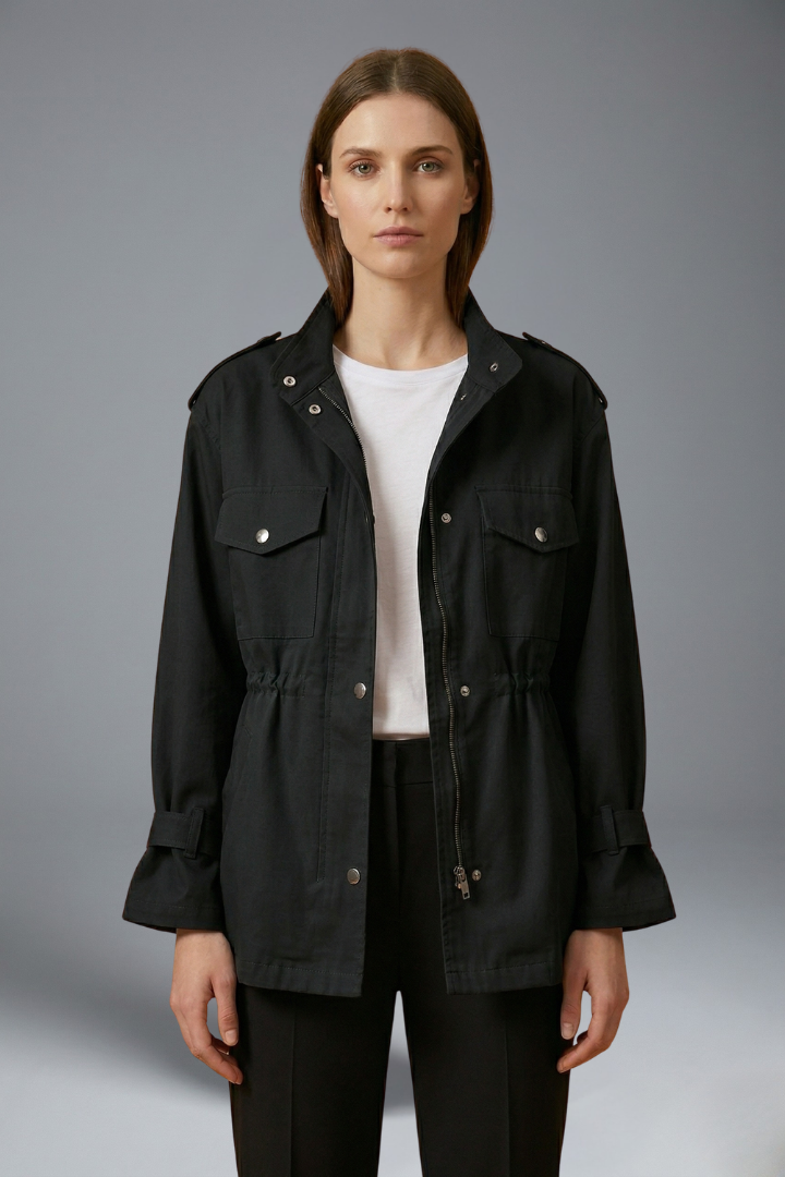 Orelisse | Veste utilitaire structurée pour femme avec ceinture à la taille