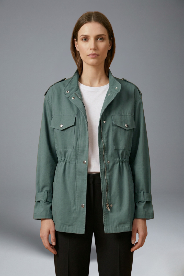 Orelisse | Veste utilitaire structurée pour femme avec ceinture à la taille