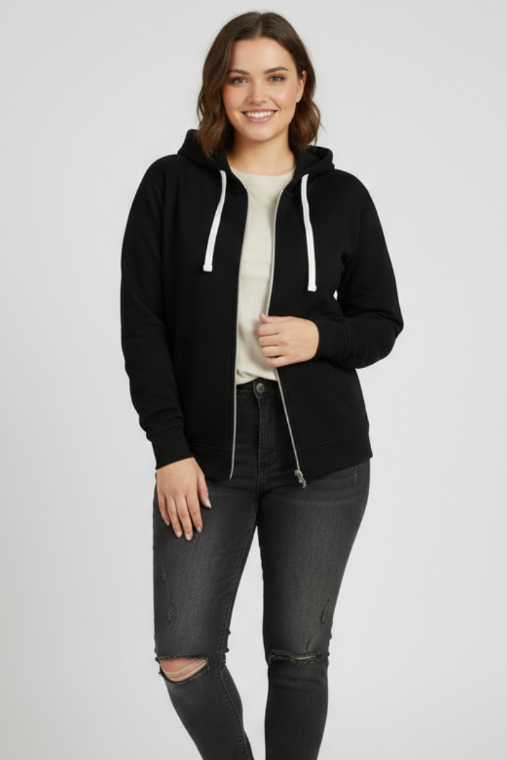 Avelora | Sweat à Capuche Zippé pour Femme – Capuche à Cordon de Serrage
