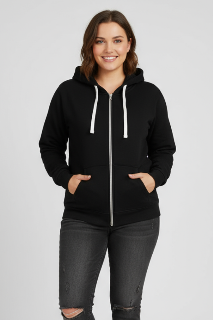 Avelora | Sweat à Capuche Zippé pour Femme – Capuche à Cordon de Serrage