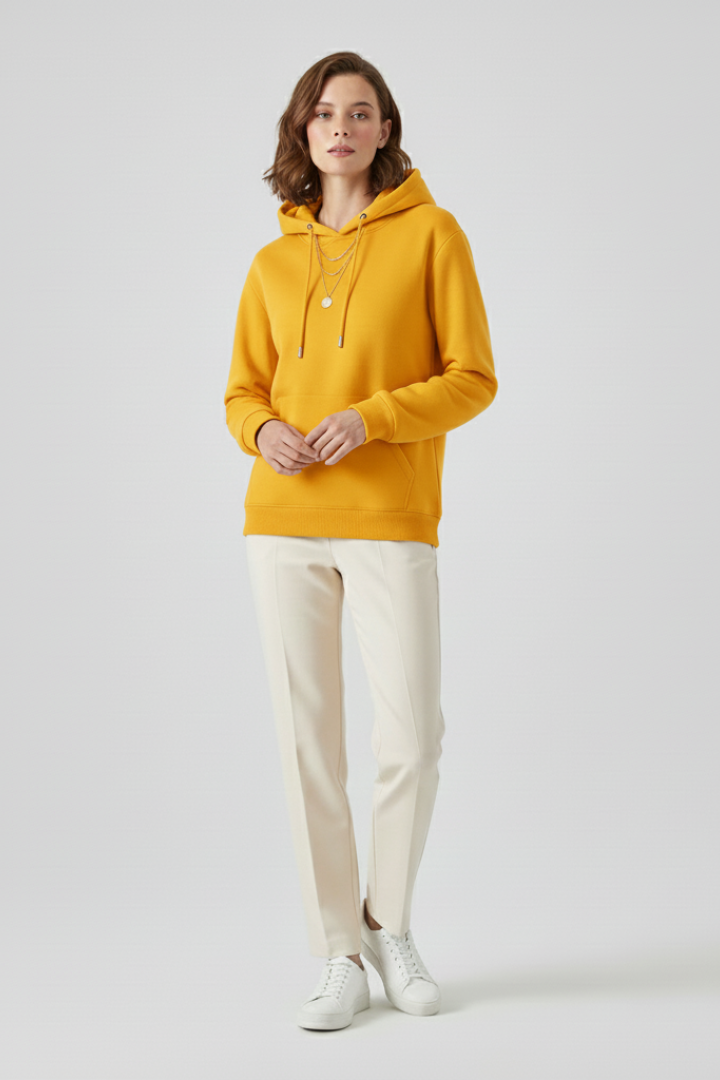 Jovella | Sweat à capuche doublé en sherpa pour femme – Pull à capuche avec cordon de serrage