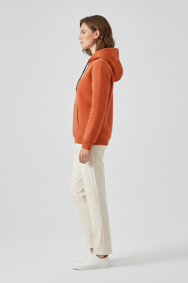 Jovella | Sweat à capuche doublé en sherpa pour femme – Pull à capuche avec cordon de serrage