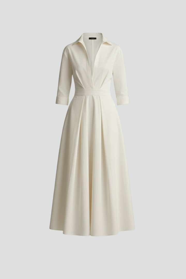 Waverley | Robe midi décontractée pour femme - Robe chemise à boutons sur le devant
