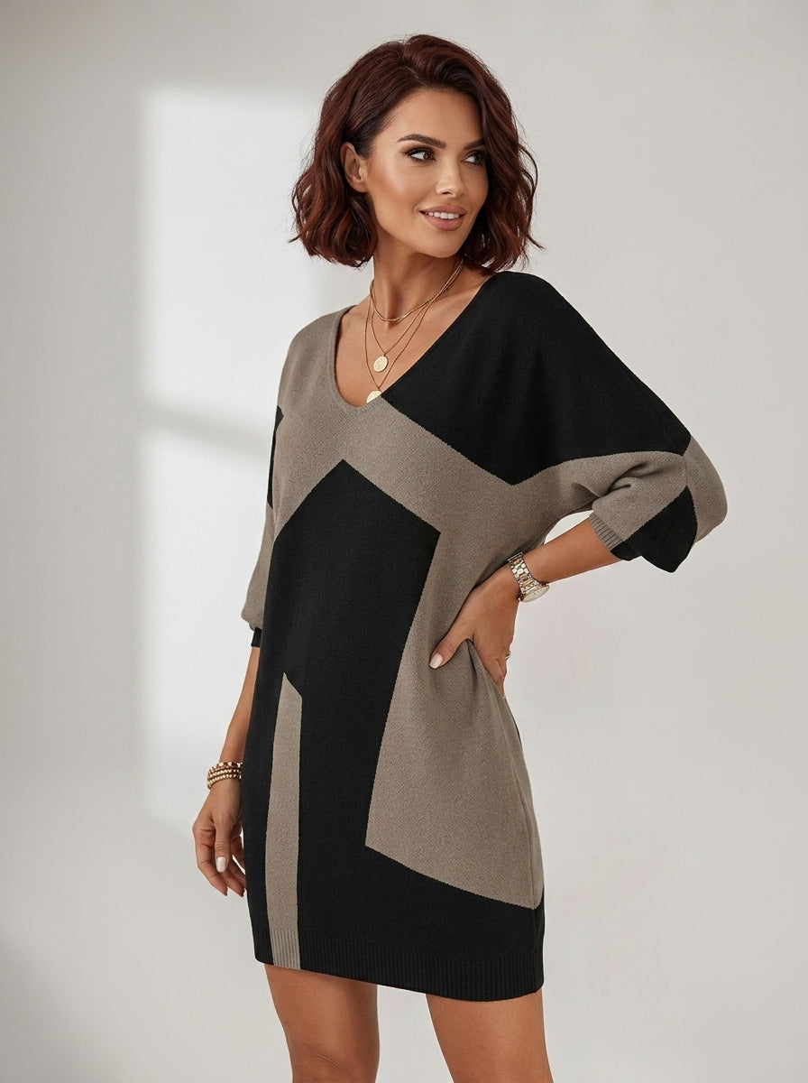 Eulalia | Robe ample pour femme – Robe décontractée à manches courtes et col rond