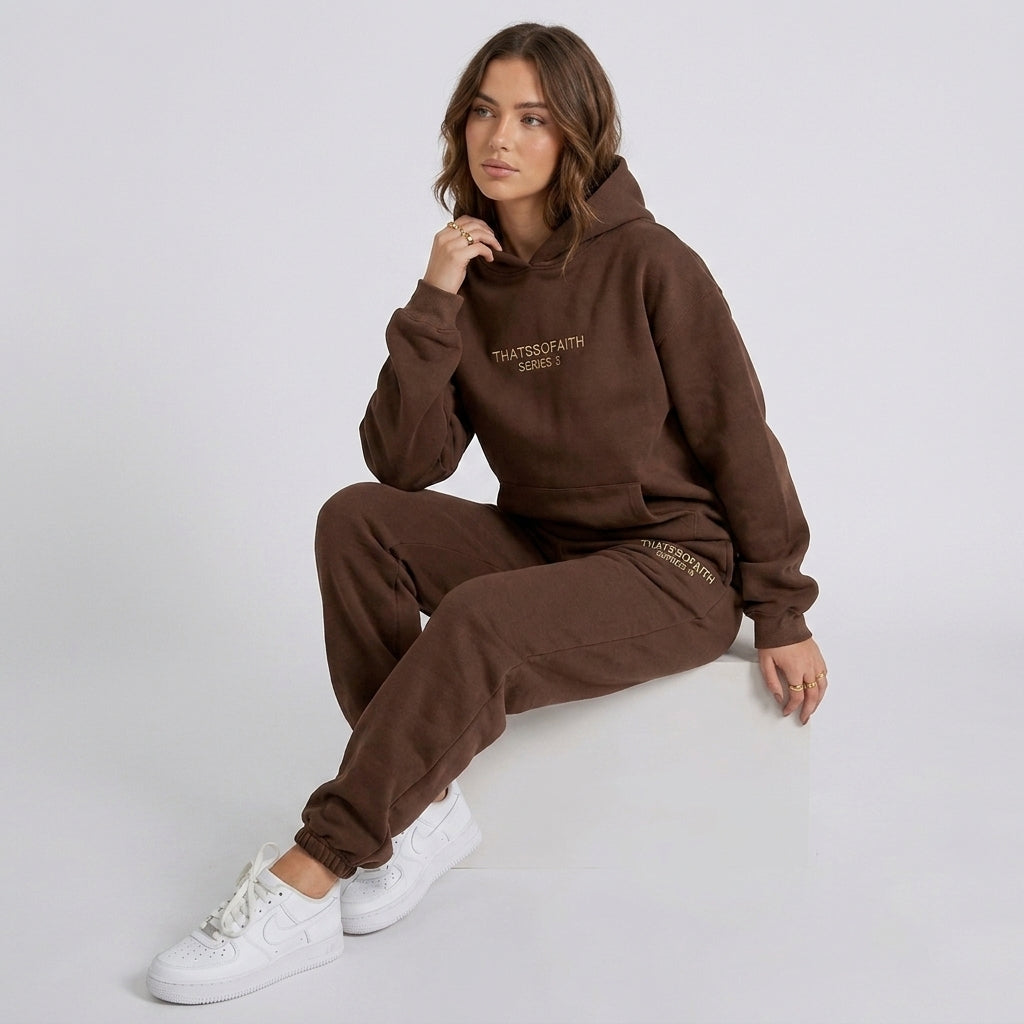Esther | Ensemble de survêtement imprimé pour femme – Sweat à capuche doux et pantalon de jogging