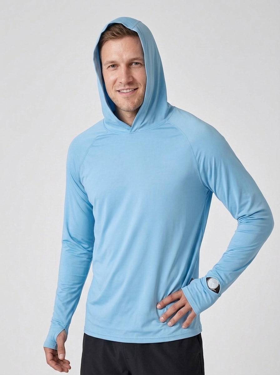 Marius | Sweat à capuche anti-UV pour homme – Sweat de sport léger à manches longues