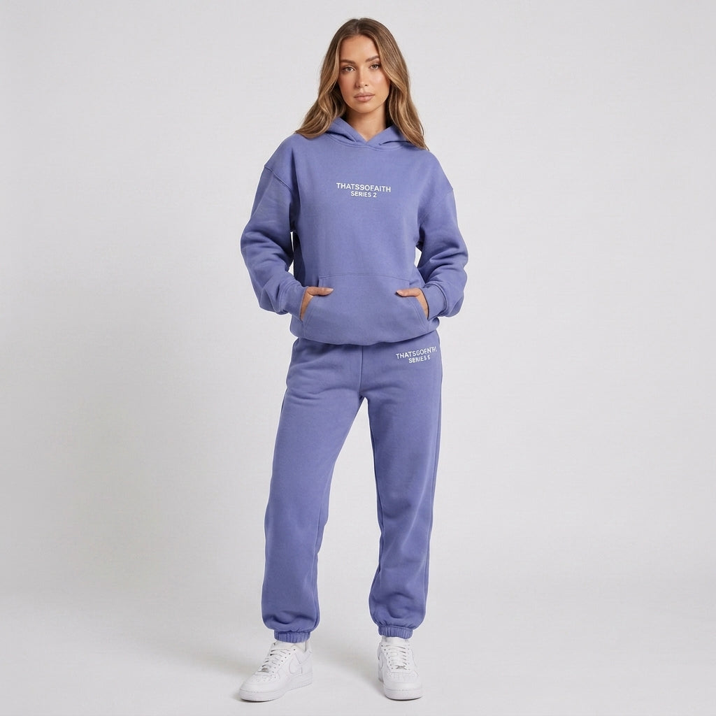 Esther | Ensemble de survêtement imprimé pour femme – Sweat à capuche doux et pantalon de jogging