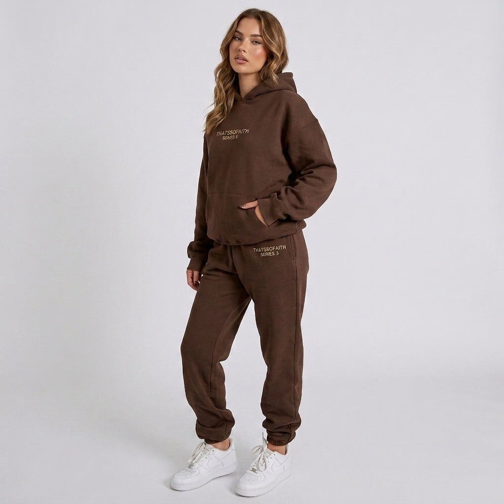 Esther | Ensemble de survêtement imprimé pour femme – Sweat à capuche doux et pantalon de jogging